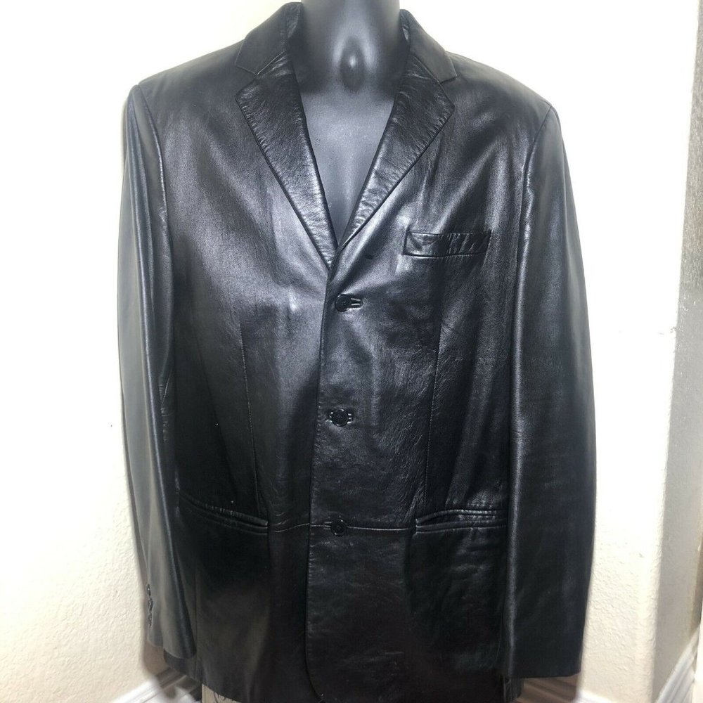 Hugo Boss Leather Jacket Exquisite Style Long
